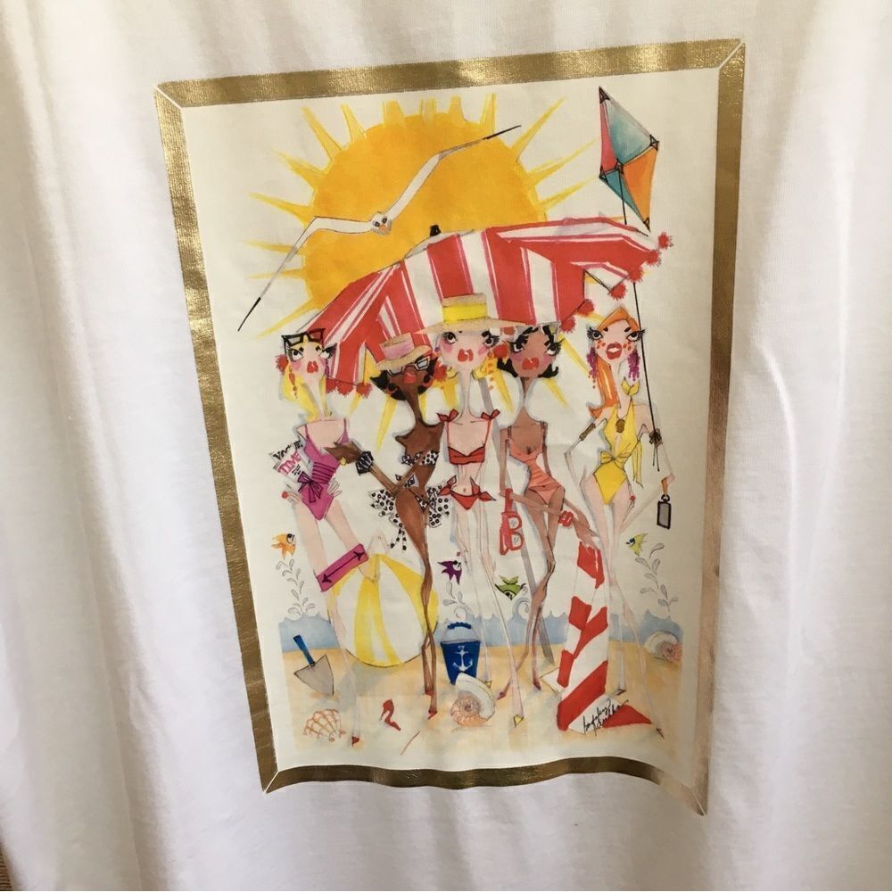 NEW WITH TAGS BADGLEY MISCHKA ORIGINAL ARTWORK TSHIRT IN WHITE‎ - Picture 4 of 10
